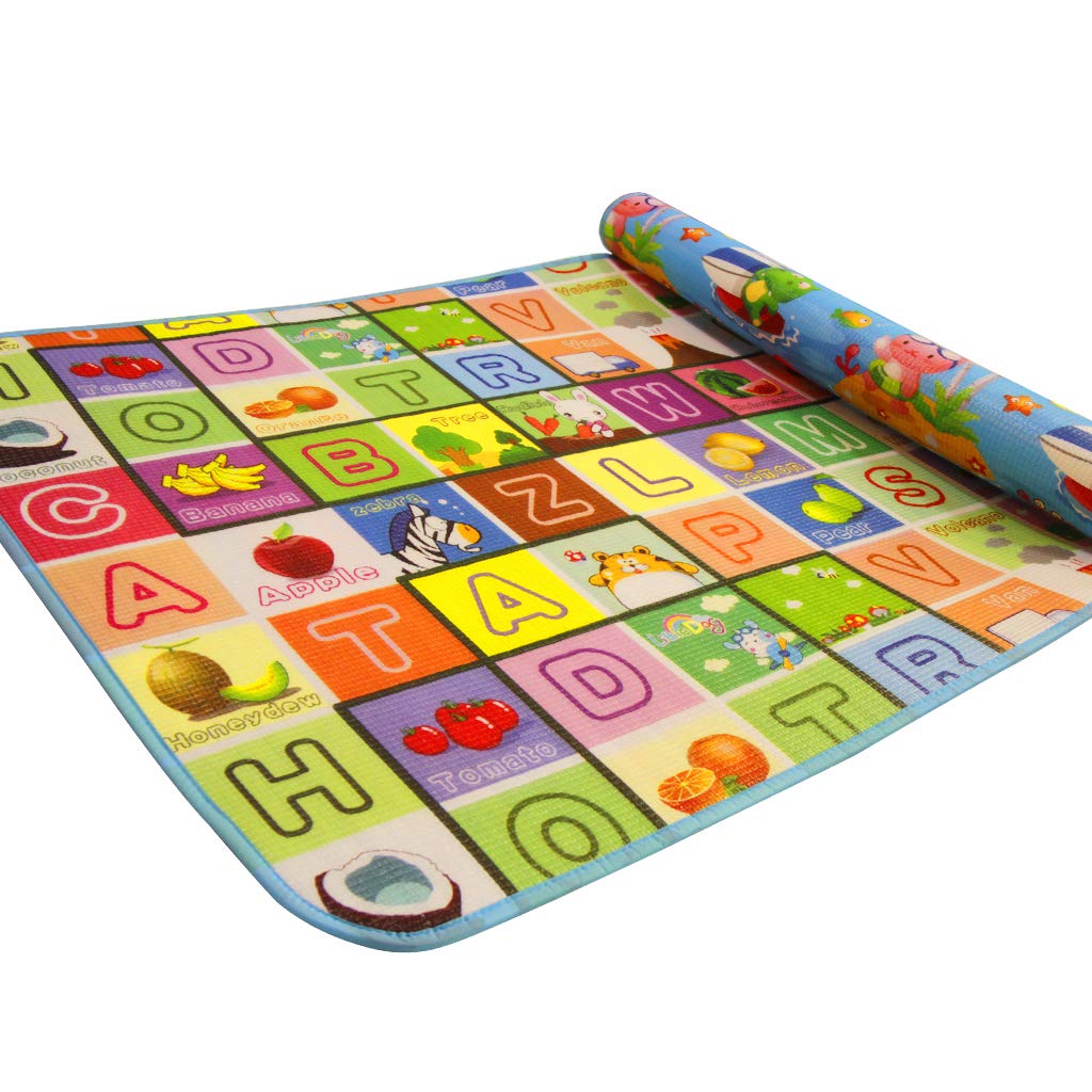SIMPVALE Thicken foam closeup highlighting dense, cushioned surface for comfortable tummy time and crawls.