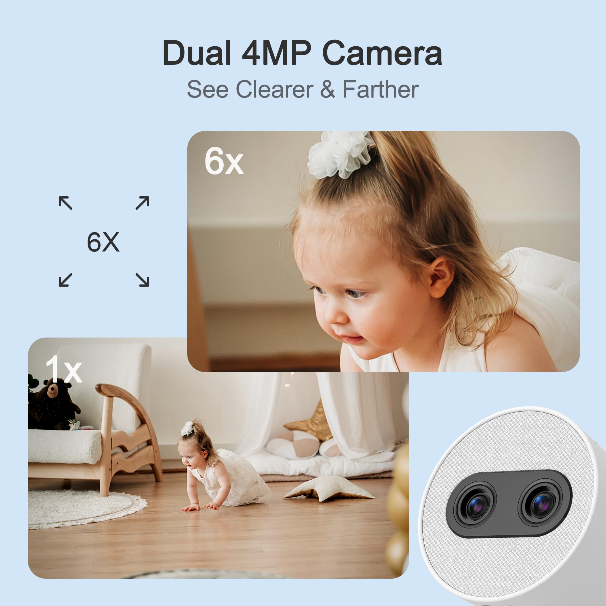Simsky 7-inch UHD touchscreen interface enabling easy navigation and split-view setup