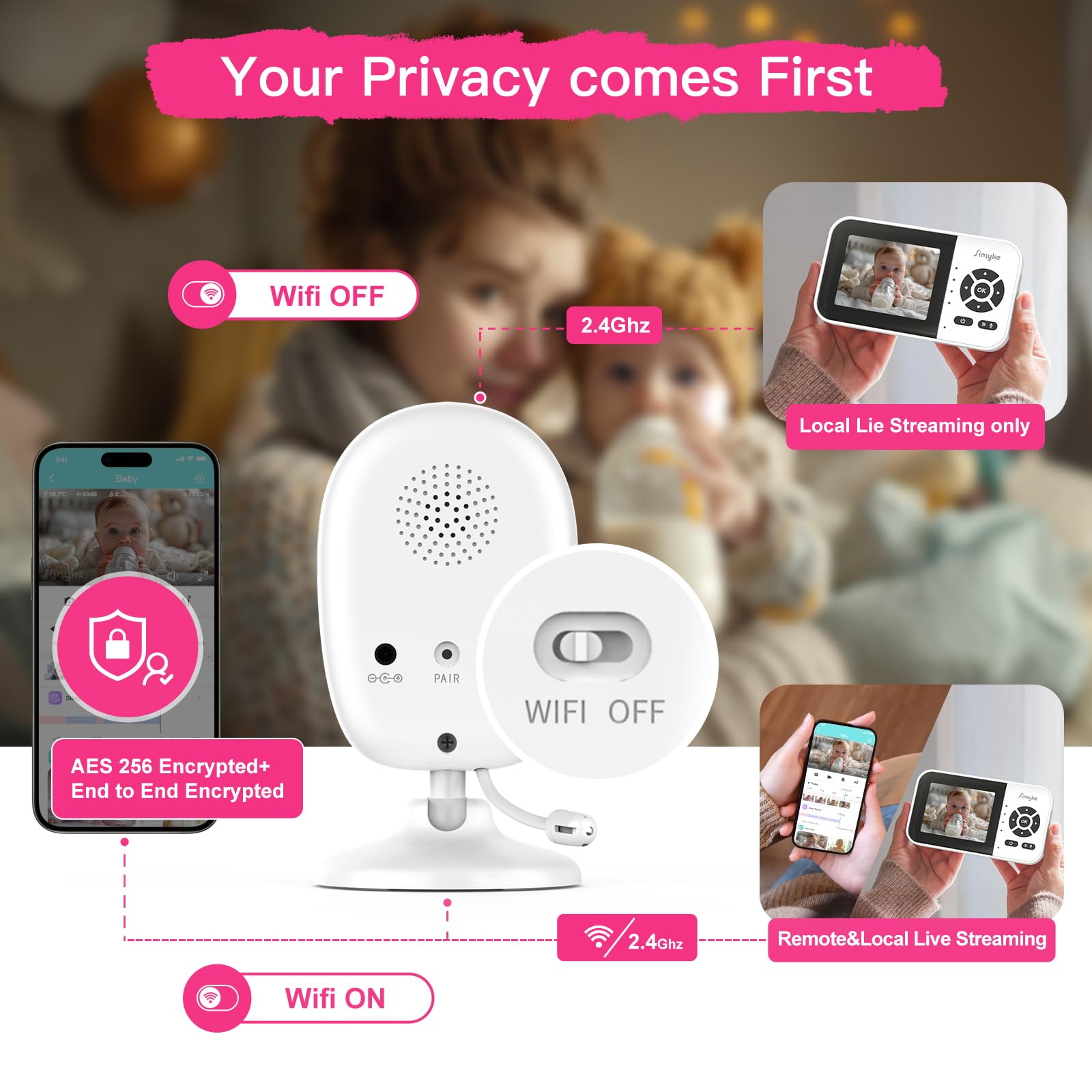 Simyke 30-day return and 12-month warranty for peace of mind.