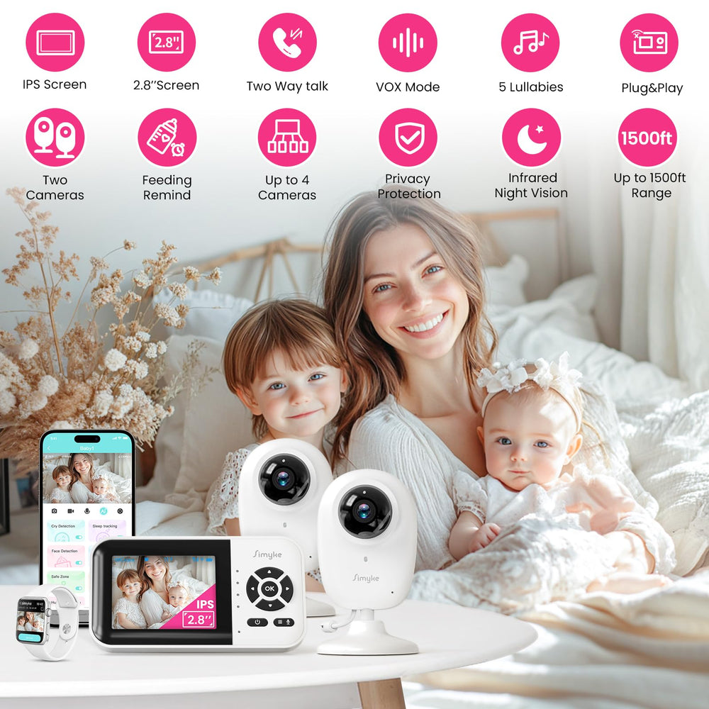 Simyke cry-detection alerts keep you aware of baby needs.