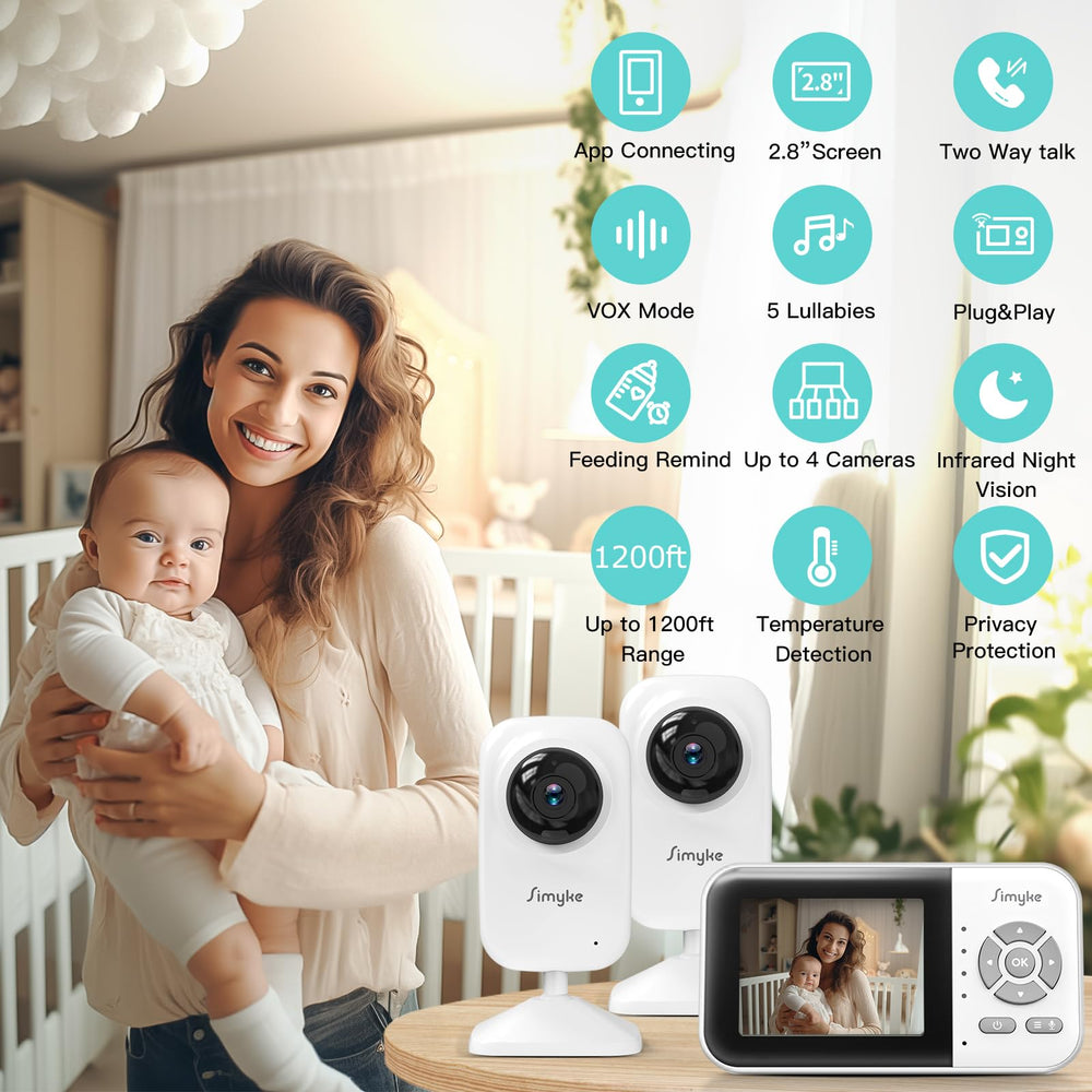 Simyke portable baby monitor design for easy room-to-room use