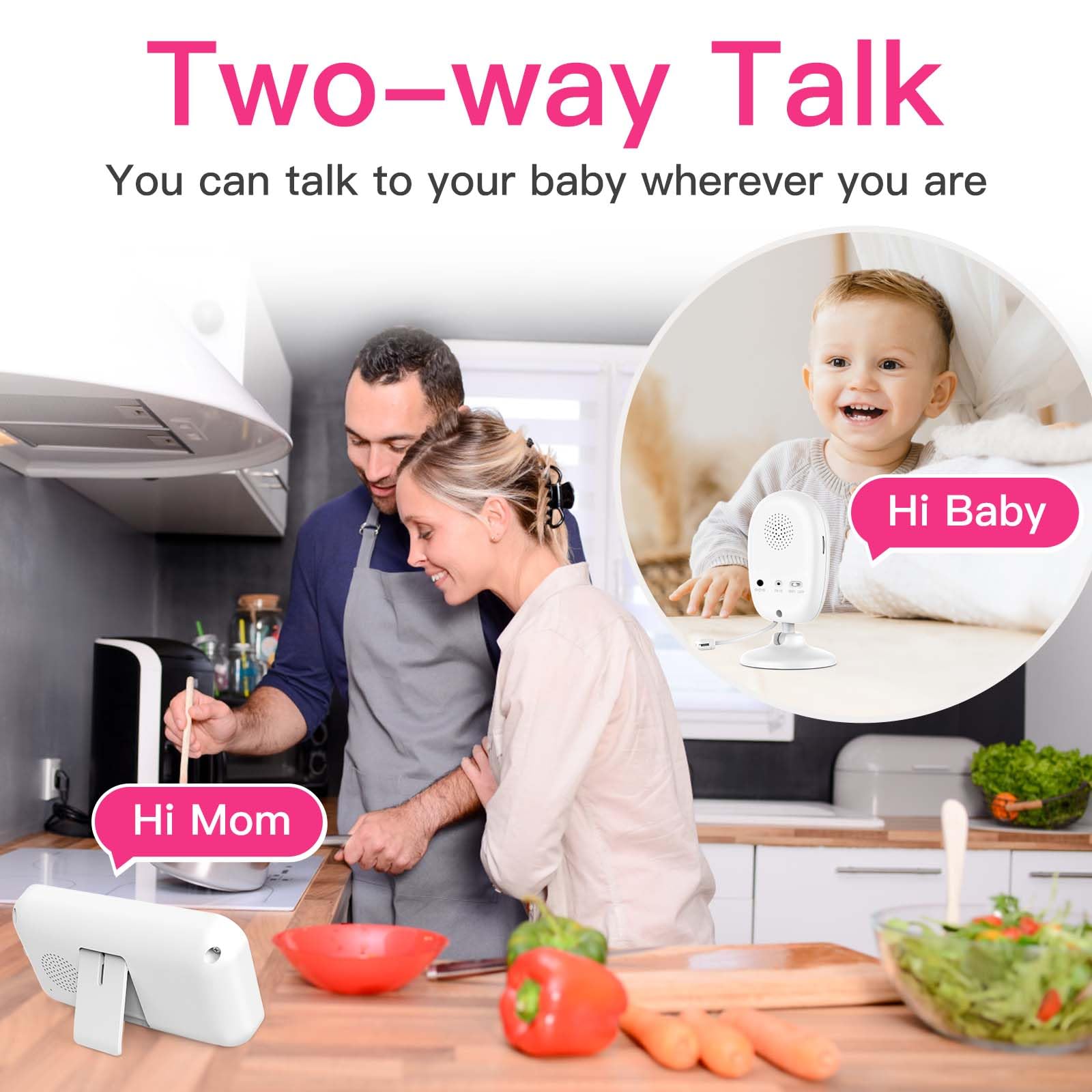 Simyke Cry detection alerts you via app for timely response.