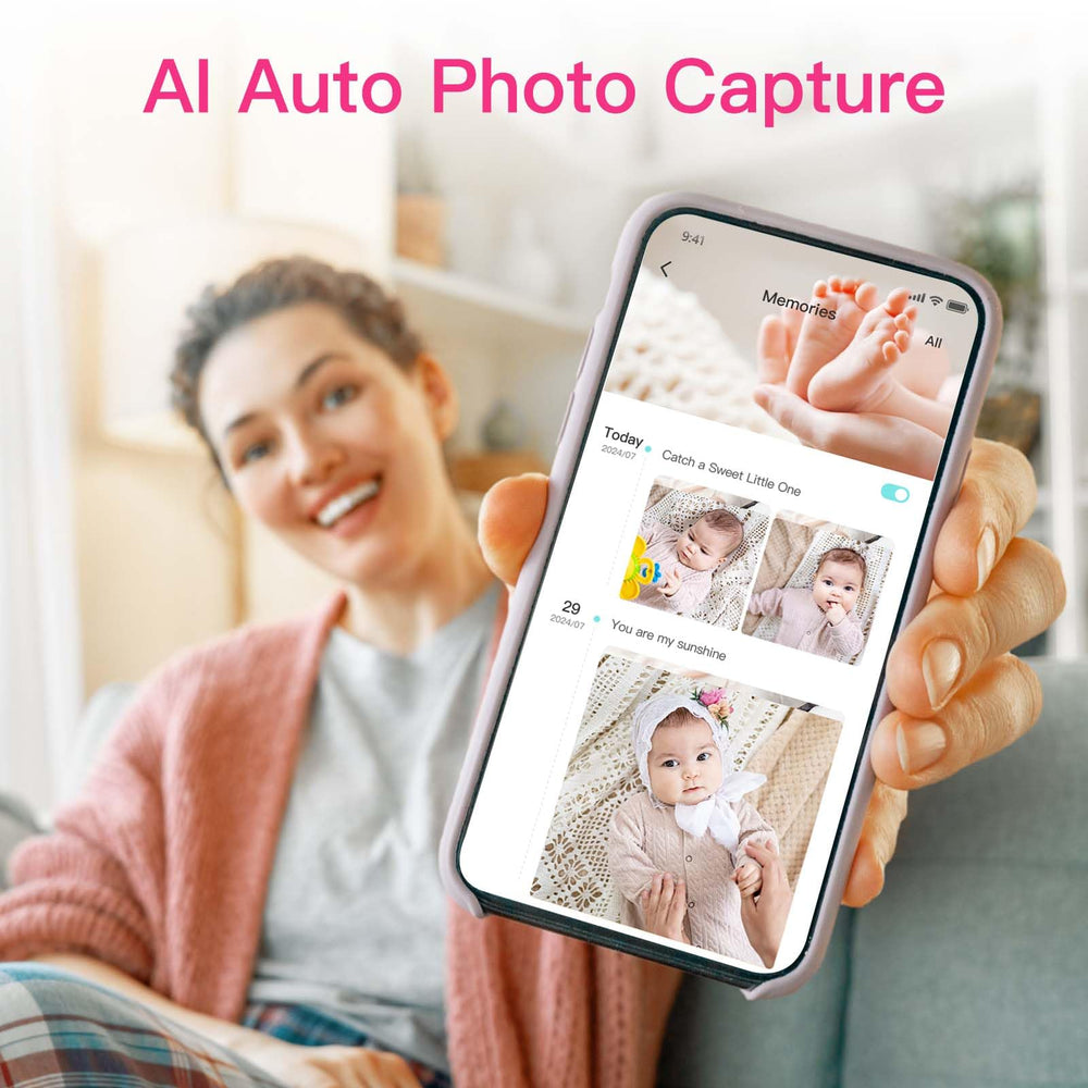 Simyke AI Growth Album automatically creates milestone photos.