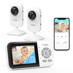 Simyke two-cameras video baby monitor display for flexible home monitoring