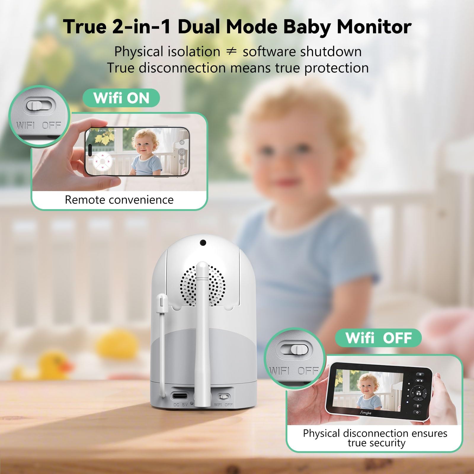 Simyke video monitor feeding reminder helps you track feeds