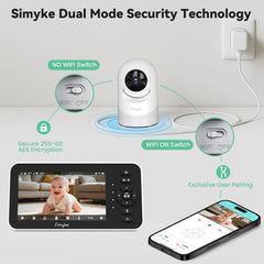 Simyke video monitor night vision for clear low-light monitoring