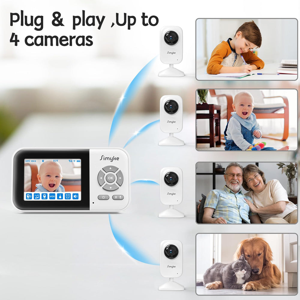 Simyke room-use versatility supports baby or elderly monitoring in one setup.