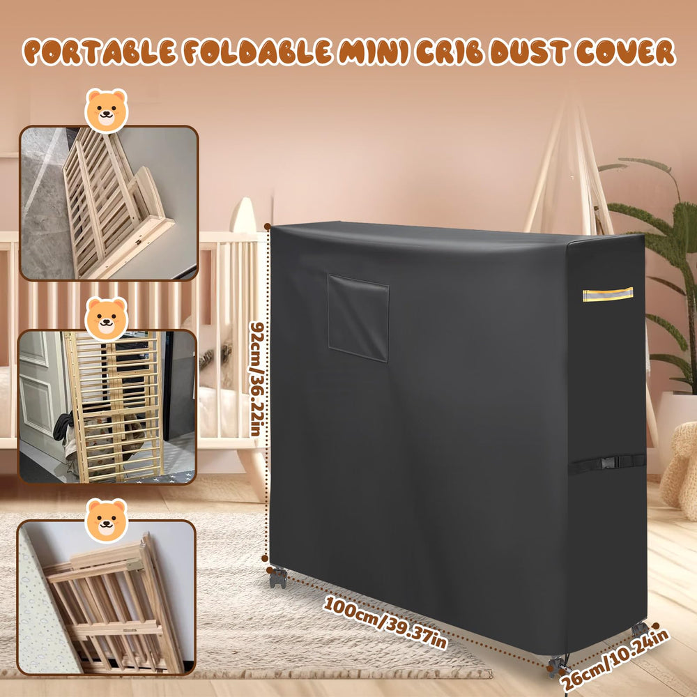 Sinbana crib dust cover with drawstring bottom showcases secure fit