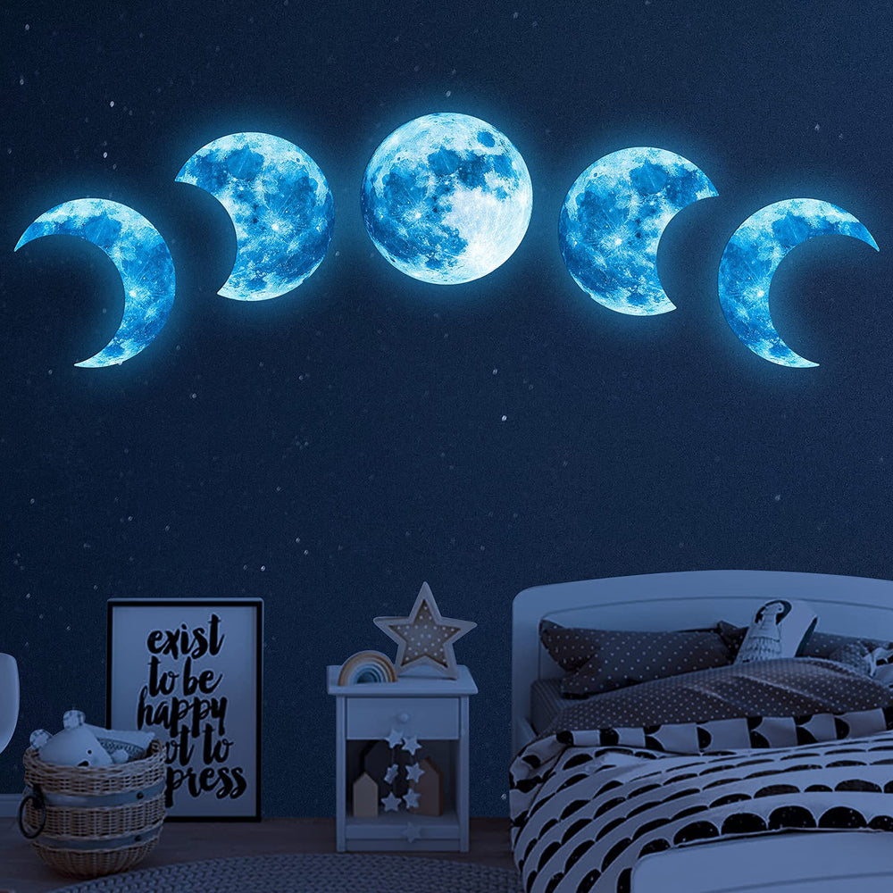 Sinekong 10pc glow moon wall decals ceiling illuminate room mood