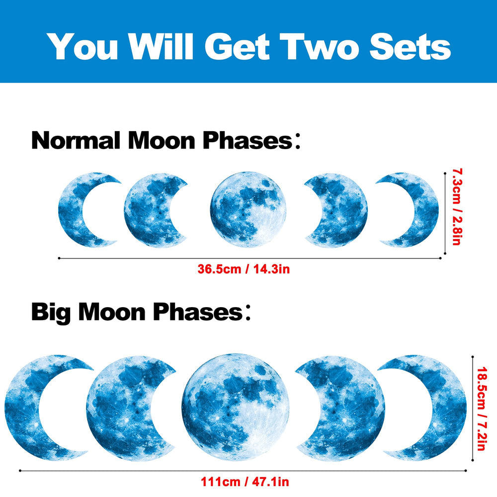 Sinekong cratered moon decal for kids room adds soft night glow