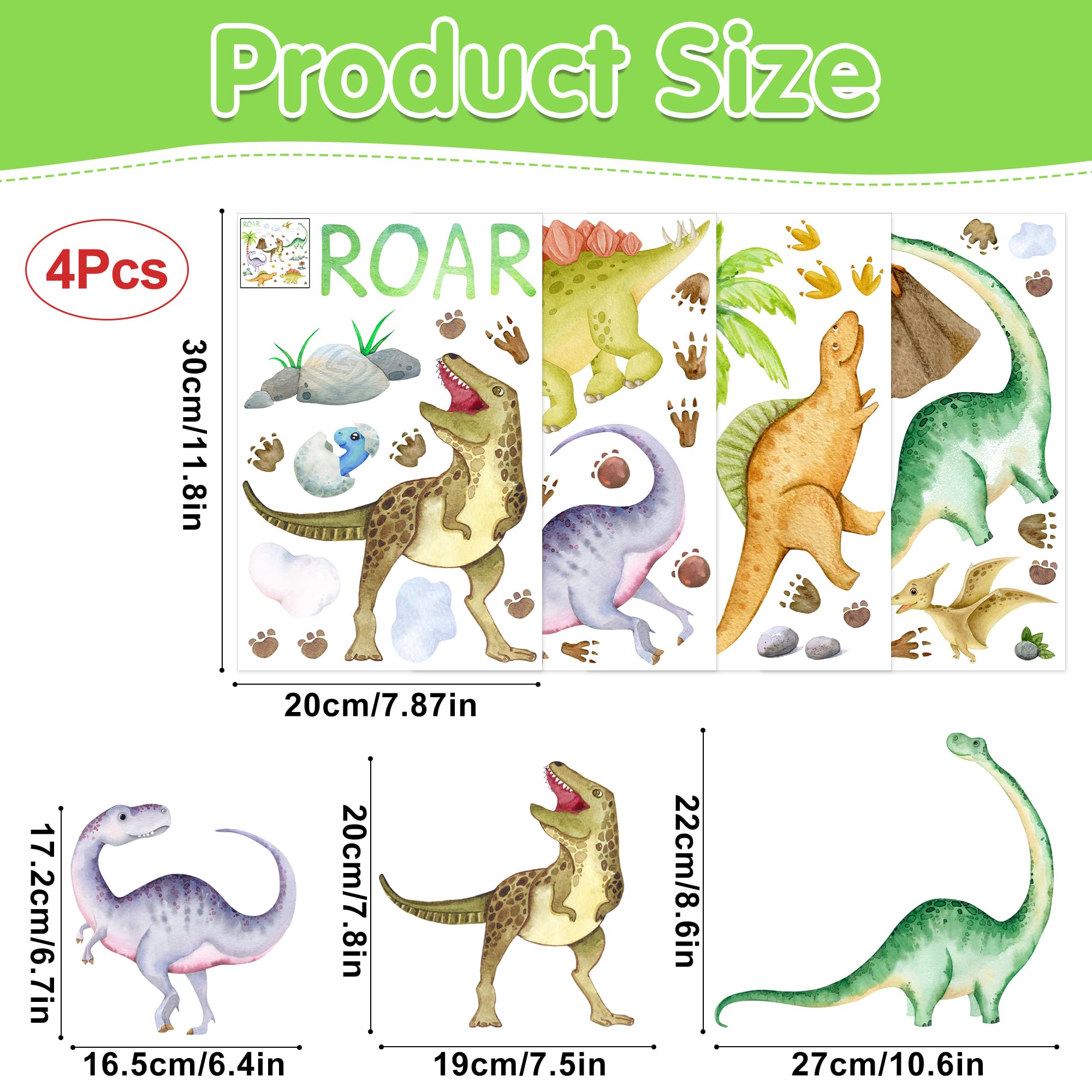 Sinekong decals feature footprints, volcano, and trees for adventurous themes.