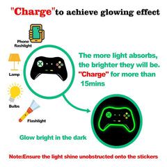 Sinekong gamer wall decals controller detail enhances action-ready play spaces.