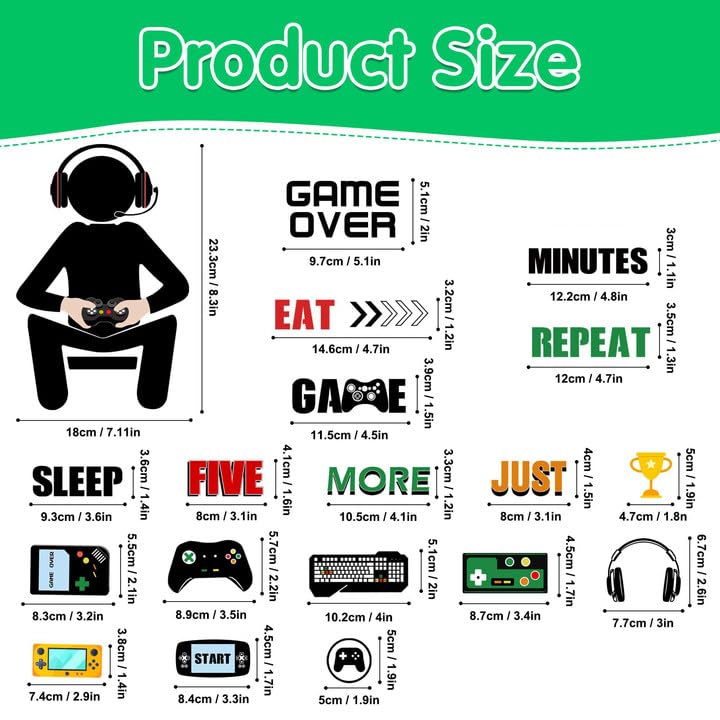 Sinekong gamer wall decals pattern varieties offer customizable room vibes.
