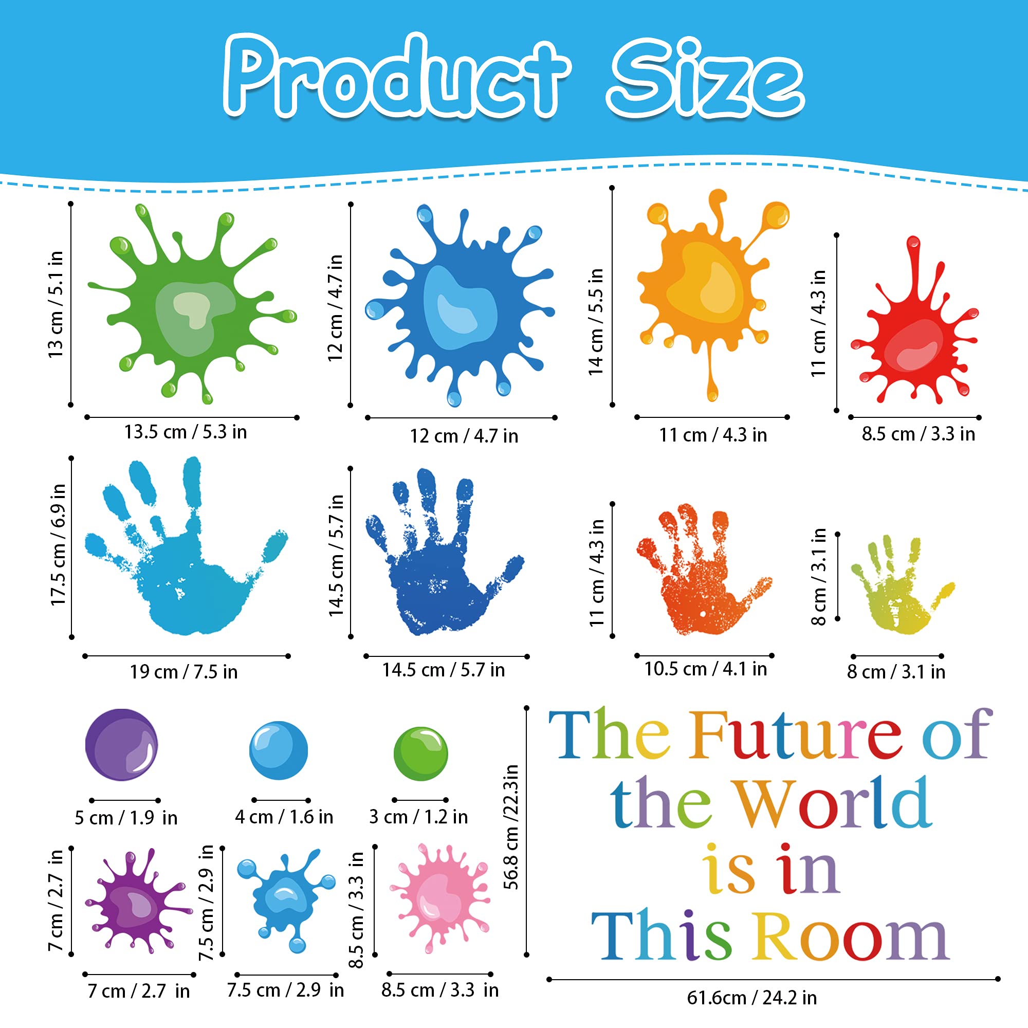 Sinekong handprint wall sticker combines color and motivation for playful learning environments.