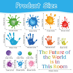 Sinekong handprint wall sticker combines color and motivation for playful learning environments.