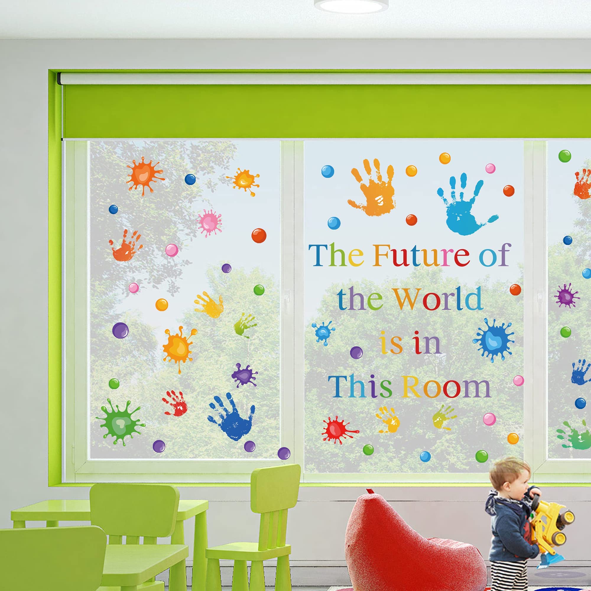 Sinekong nursery wall art sticker adds gentle color for soothing nursery design.