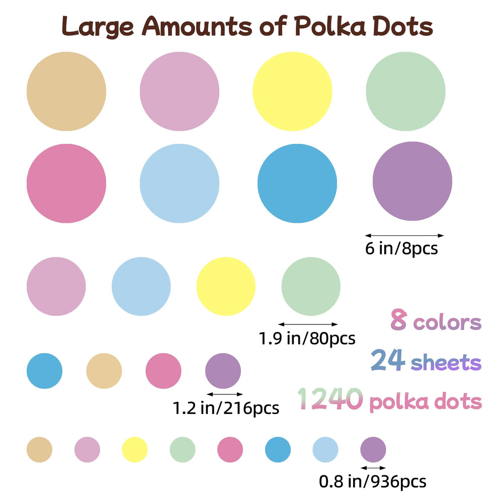 Sinekong polka-dot wall decals pastel wall-application; easy peel-and-stick for quick room refresh.