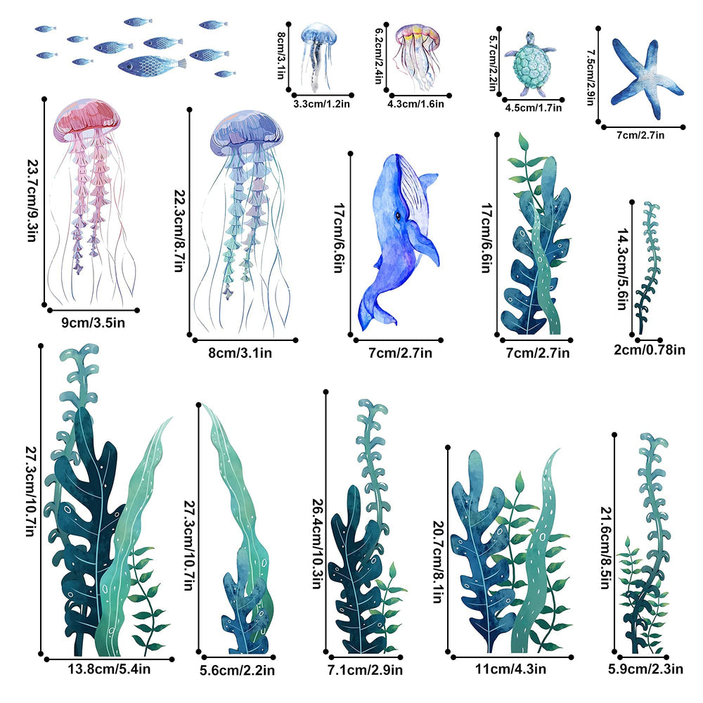 Sinekong Sea Wall Decals jellyfish—colorful glow-in-the-dark accents spark curiosity in playrooms.