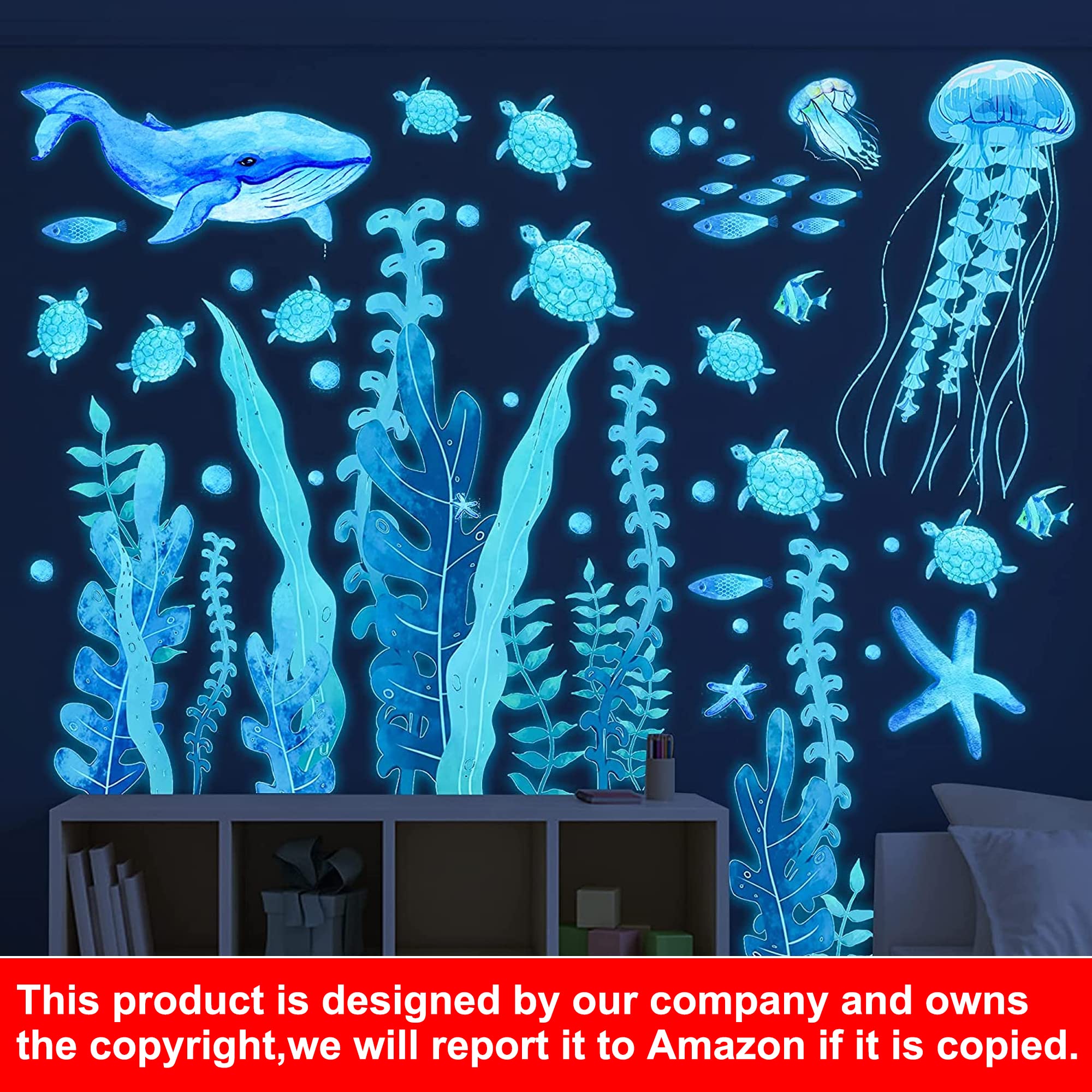 Sinekong Sea Wall Decals small fish—playful pops of color for nurseries and dens.