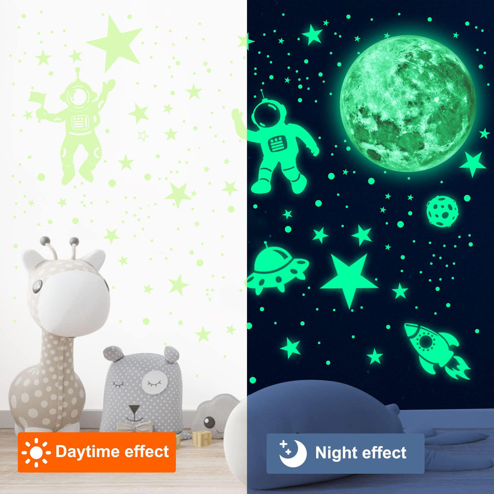 Sinekong Space wall decals enhance walls with dimensional space art.