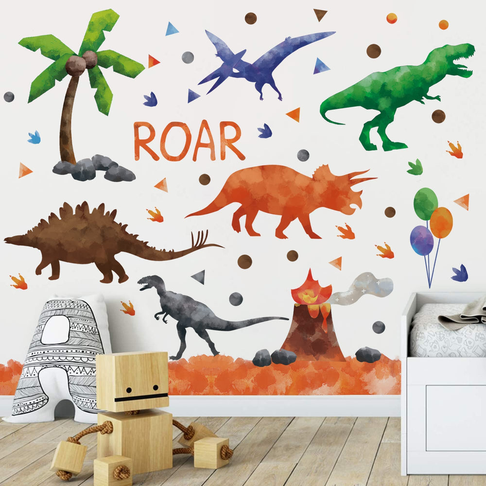 Sinekong watercolor dinosaur wall decals character designs inspire imaginative stories and classroom storytelling corners