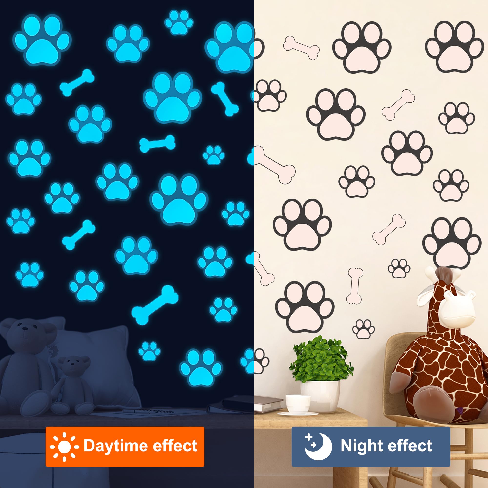 Sinekong waterproof vinyl paw decal withstands everyday wear for kid spaces and doors.