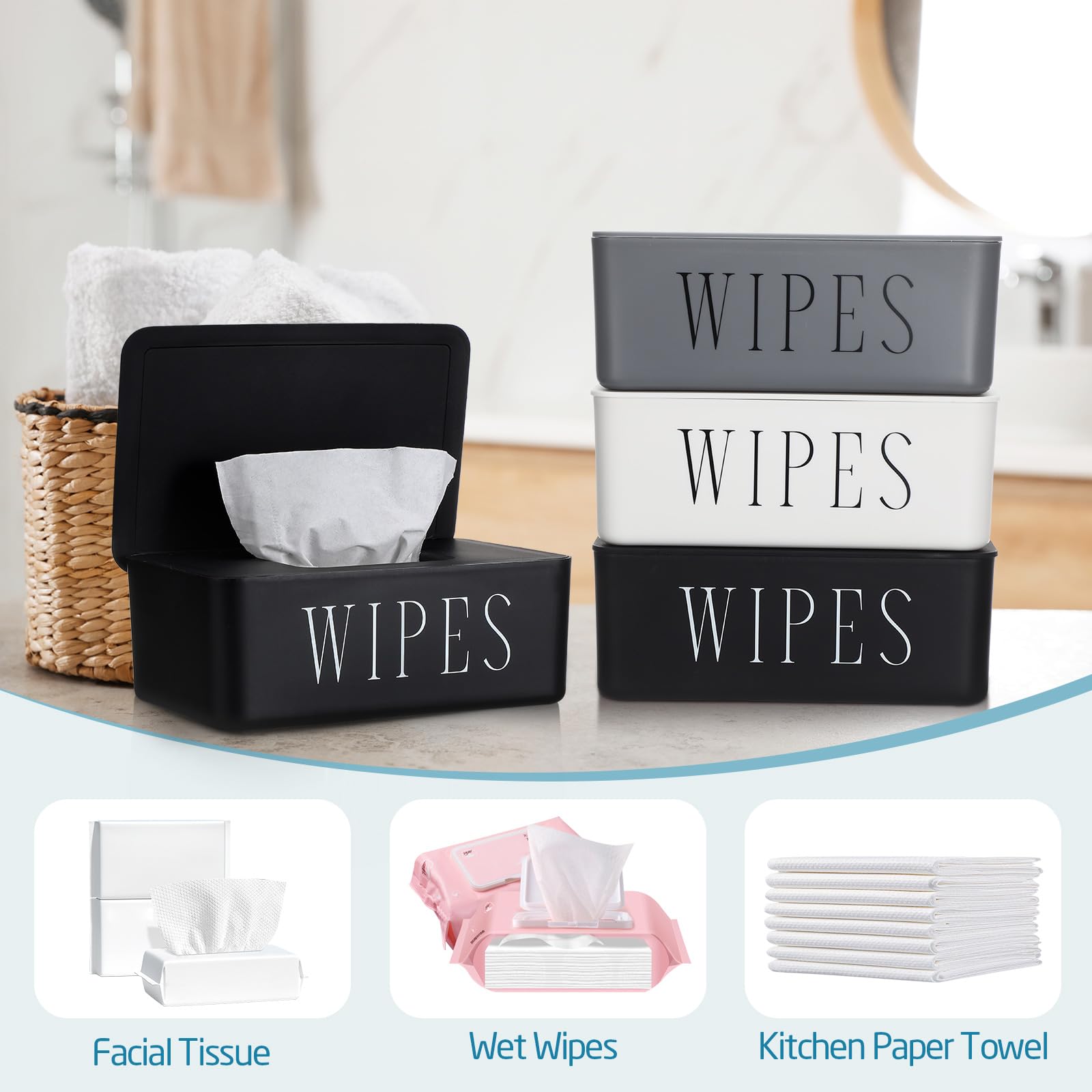 Singhoow dispenser lid seals moisture to keep wipes moist.