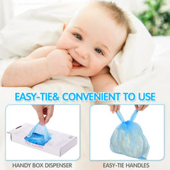 Sinmoe blue diaper bags scented feature helps mask odors during outings.