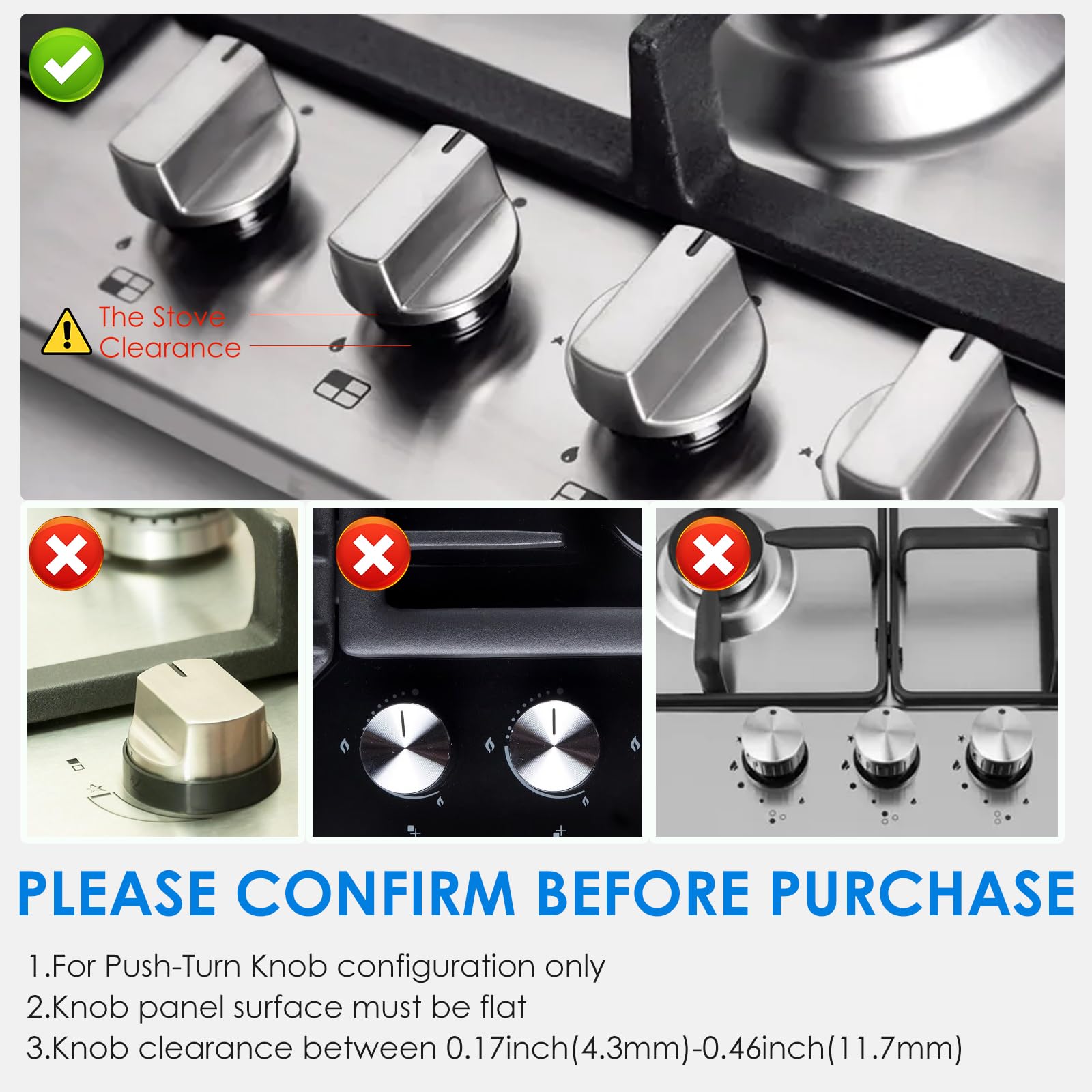 SINSETU push-turn knob locks fit flat surfaces across many stoves