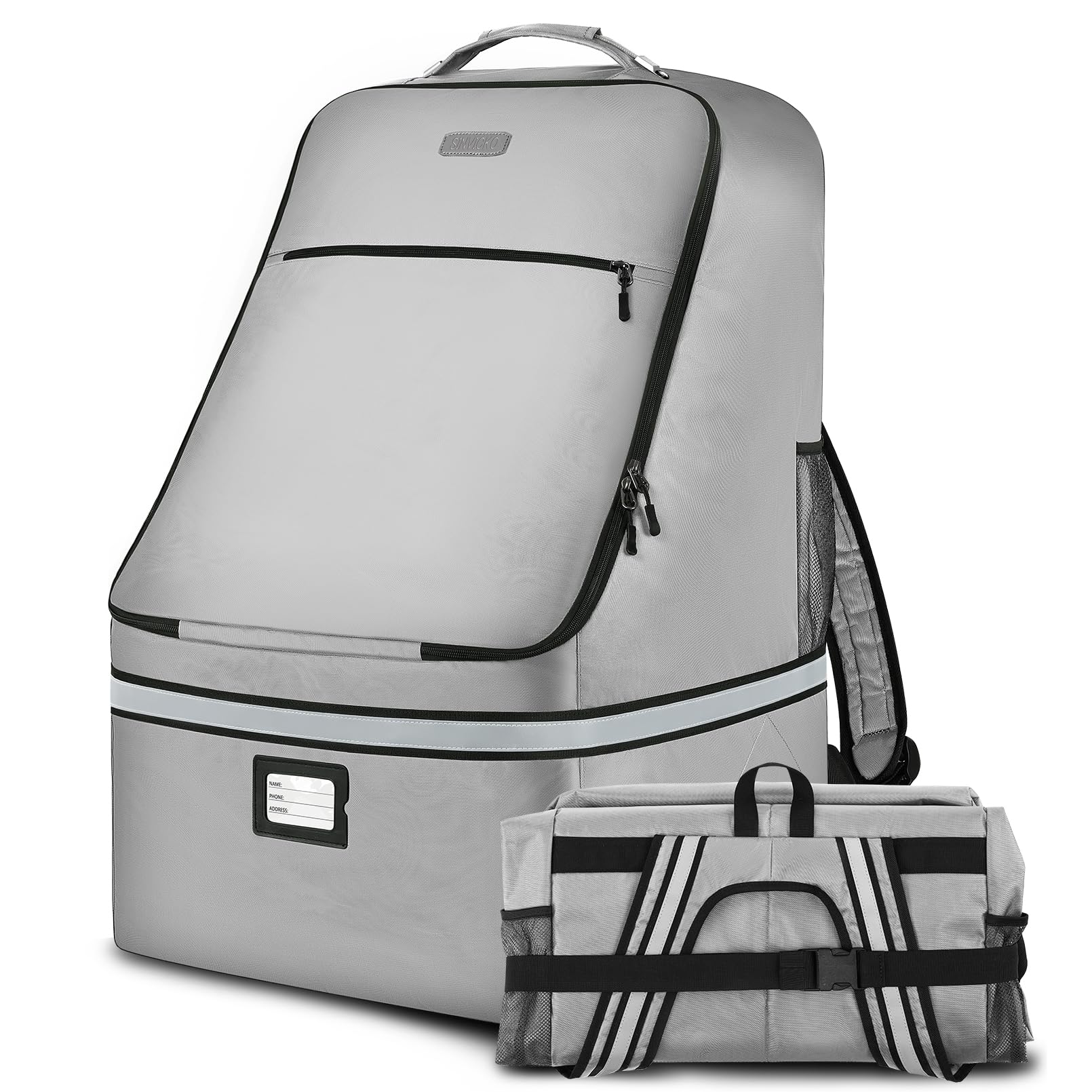 SINVICKO car seat travel bag front pocket keeps essentials organized on the go.