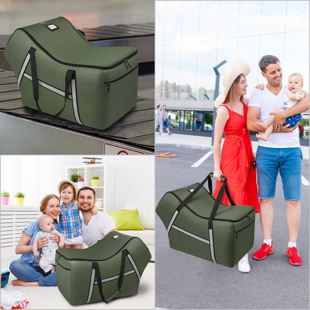 SINVICKO infant car seat travel bag green compatibility with Nuna Pipa and Chicco KeyFit 30