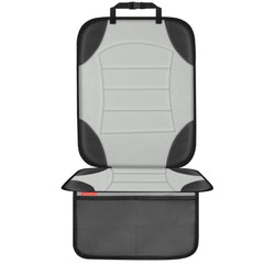 Sinvitron car seat protector back view protecting leather and fabric seats.