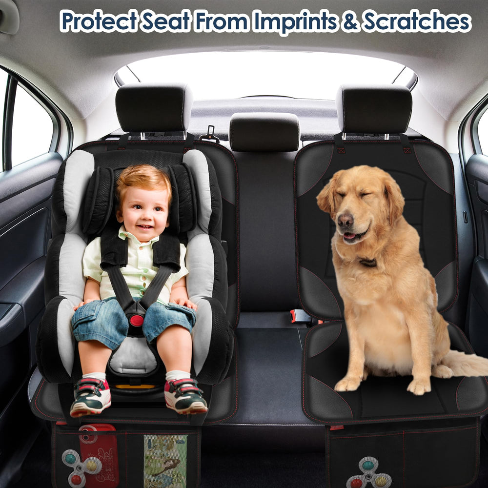 Sinvitron car seat protector durable backing helps prevent slipping during rides