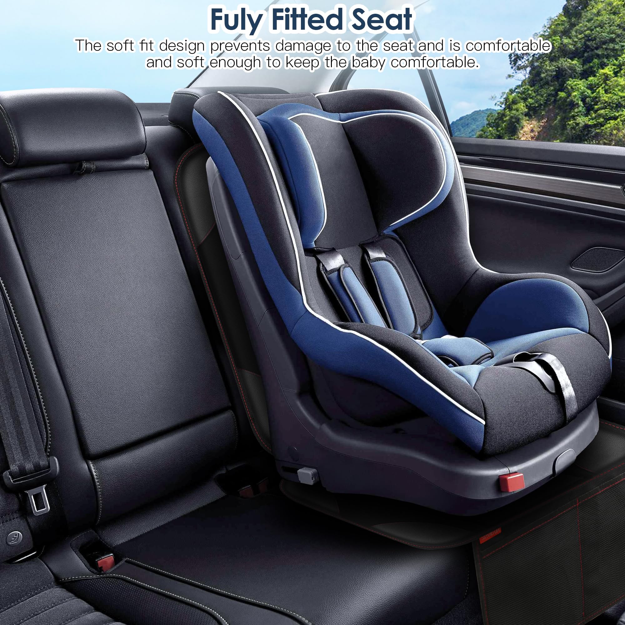 Sinvitron car seat protector easy clean design supports quick spill removal