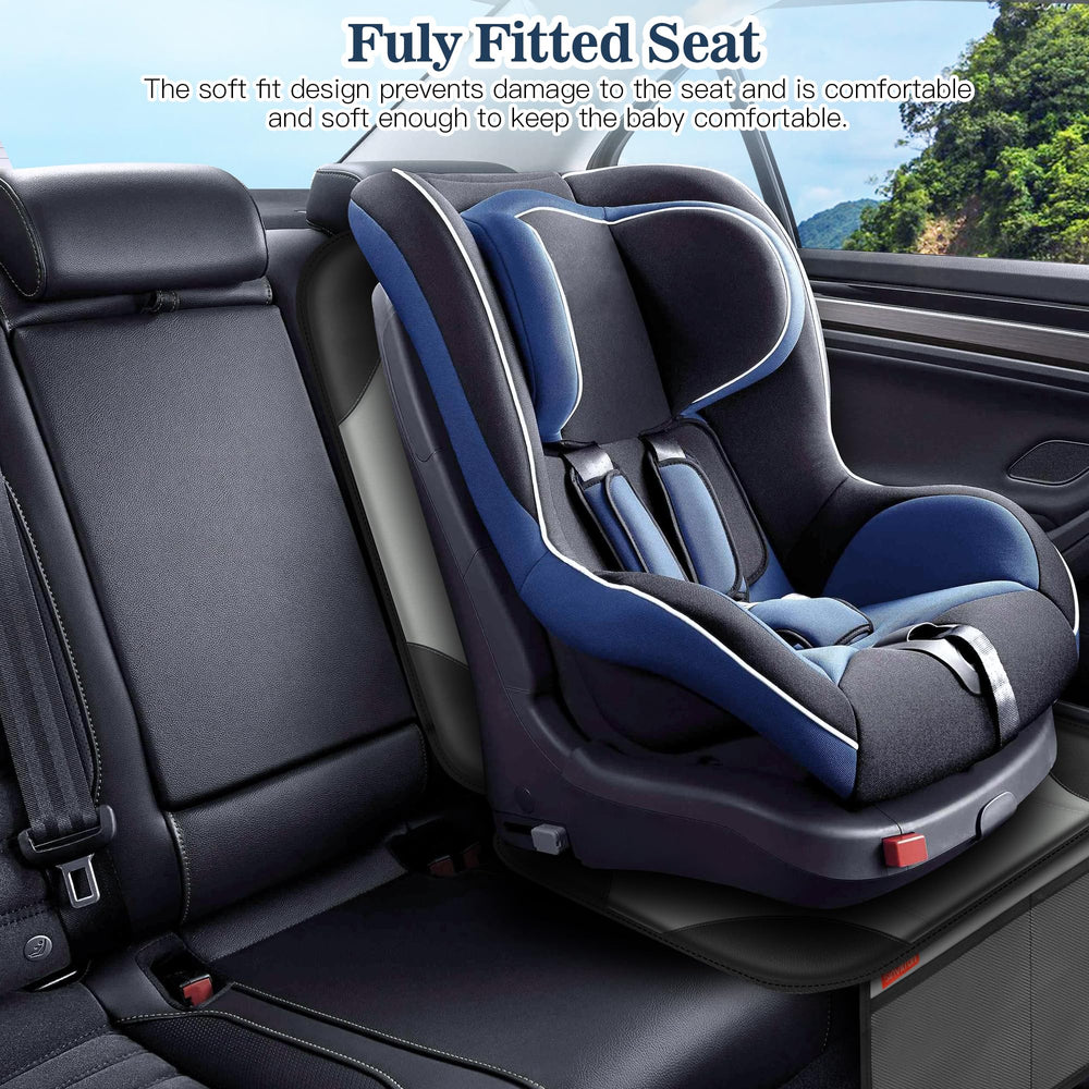 Sinvitron car seat protector universal-fit covers most cars for versatile protection.