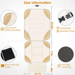 Sinvitron car seat protector mesh pockets highlight extra storage.