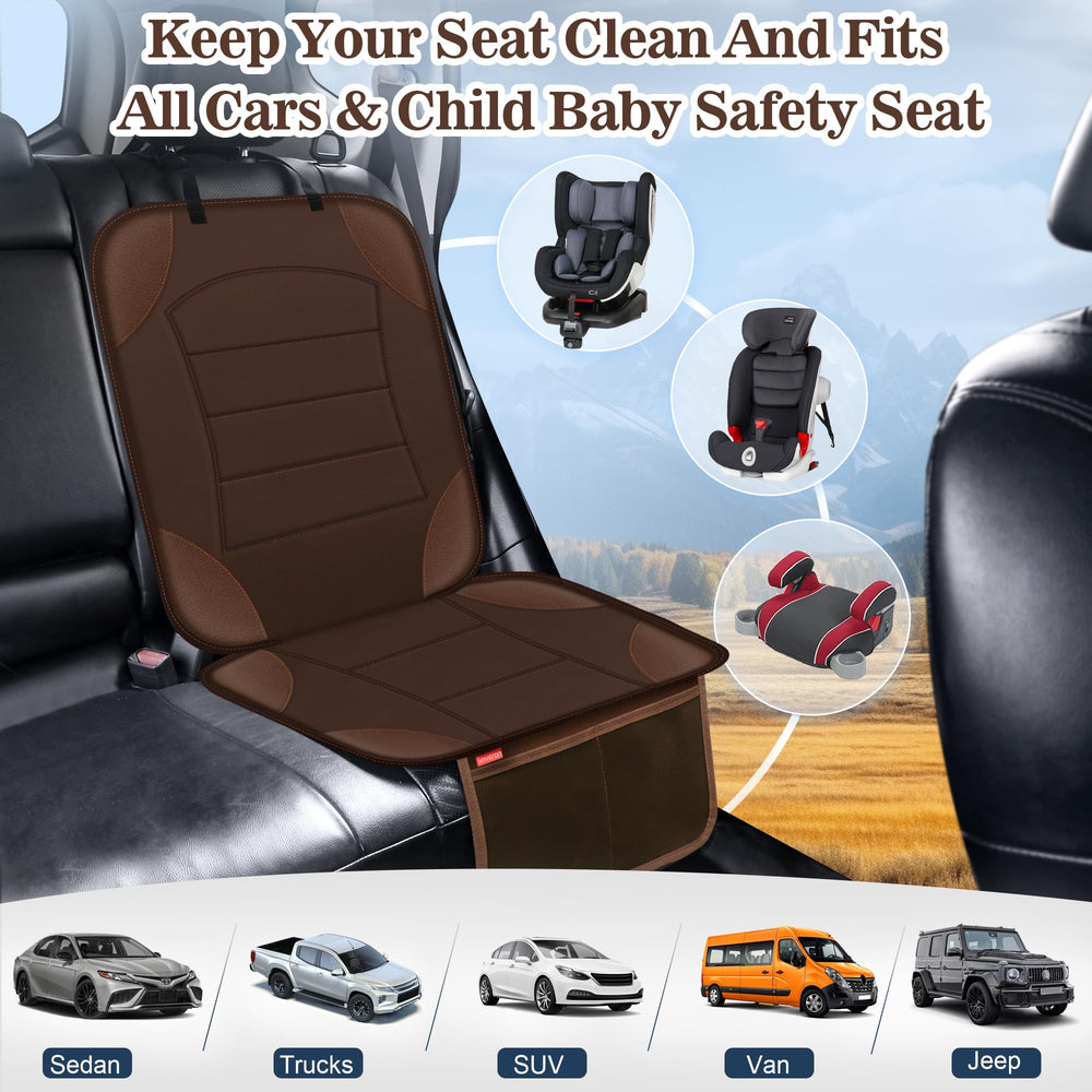 Sinvitron car seat protector non slip bottom prevents shifting