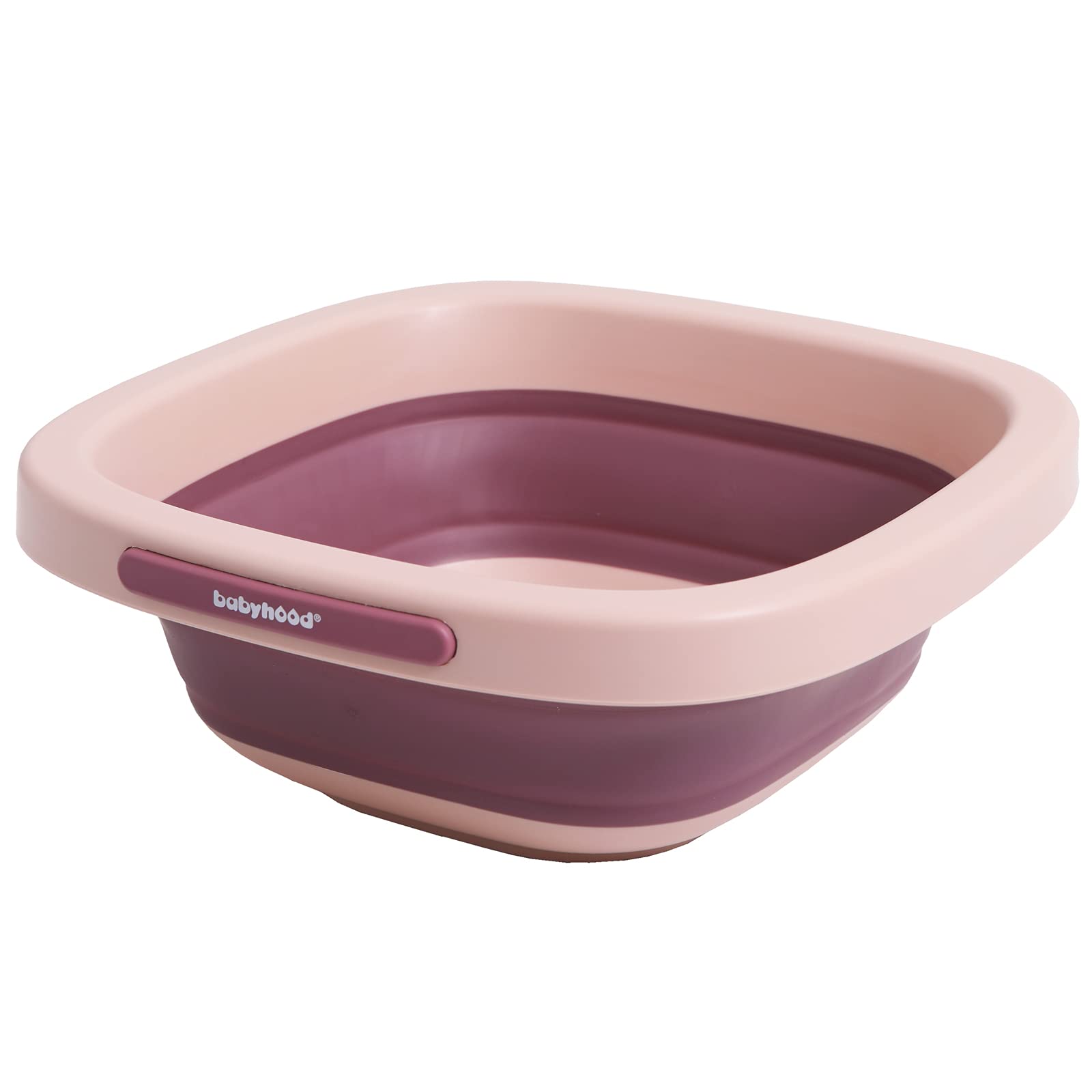 Sioditin Babyhood collapsible basin folded flat for compact storage.