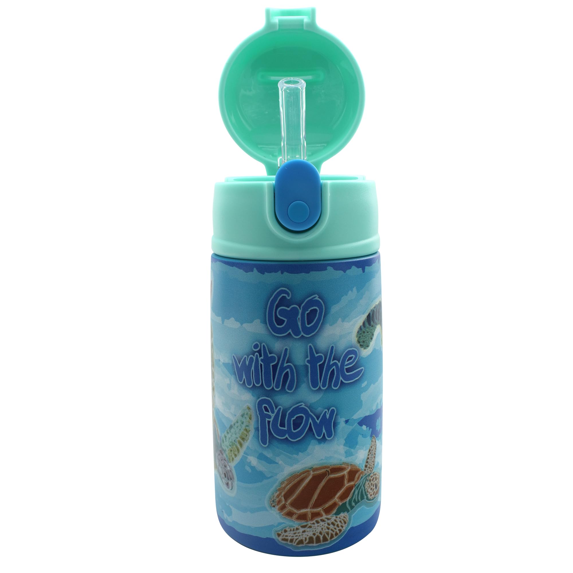 SIP WITH ME sea turtle kid design inspires playful hydration routines