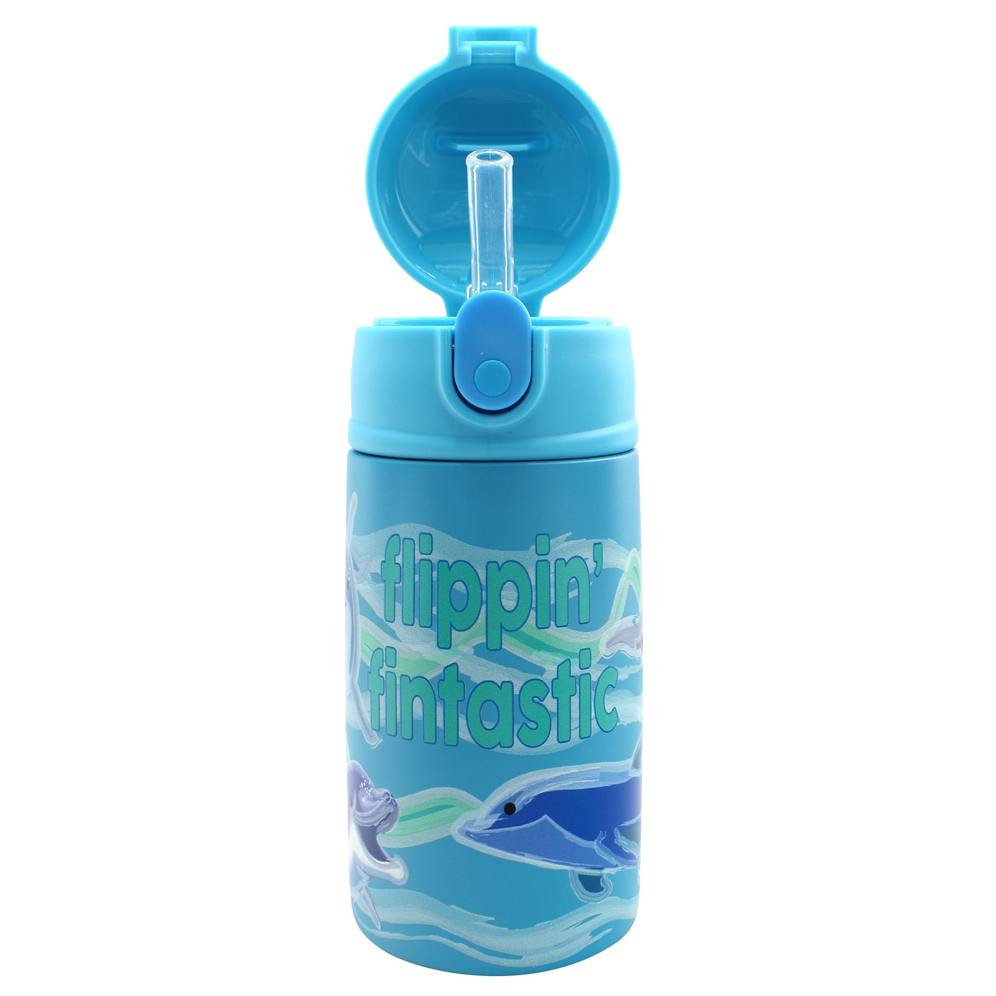 SIP WITH ME Sealife Dolphin bottle on the go keeps beverages ready during daily adventures.