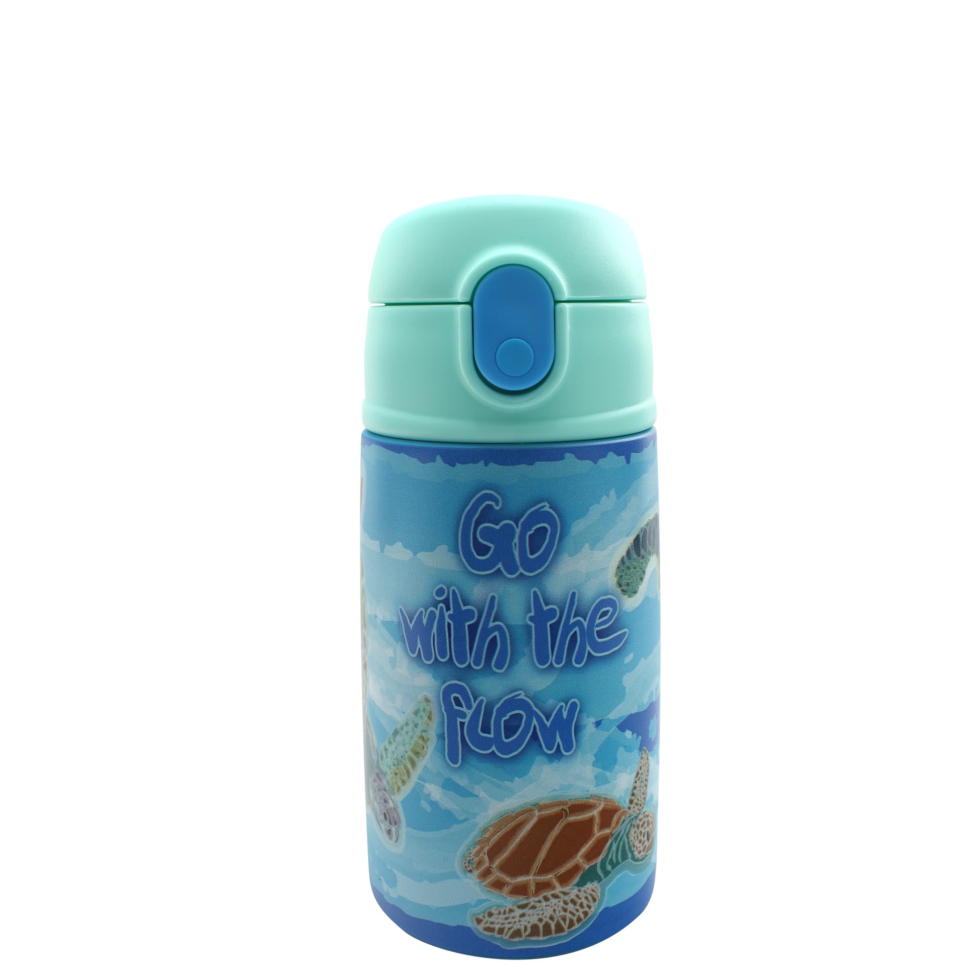 SIP WITH ME sealife sea turtle bottle front view for kid-friendly on-the-go hydration