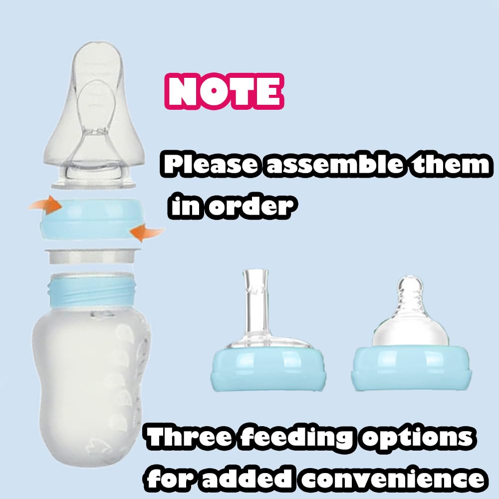 SIQITECHNO silicone spoon head on the feeding cup for controlled sips