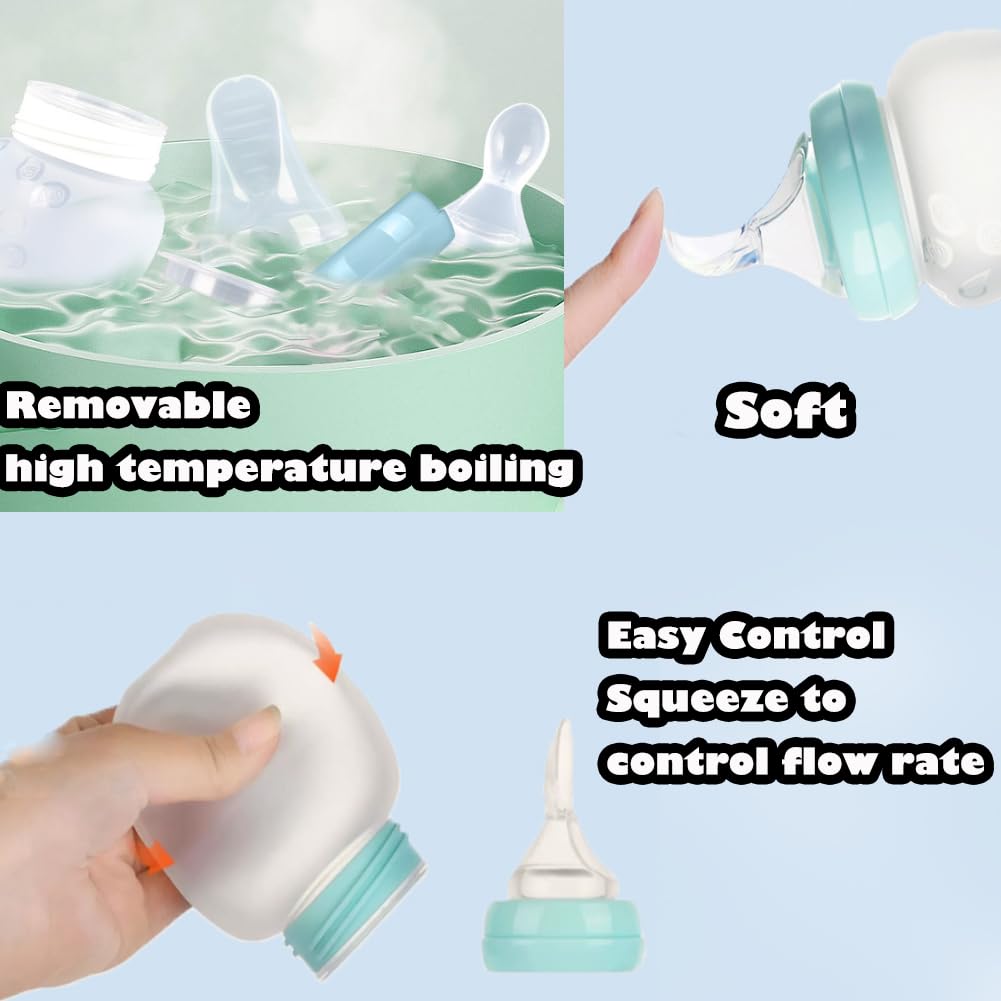 SIQITECHNO three-head system with teat and straw for flexible feeding