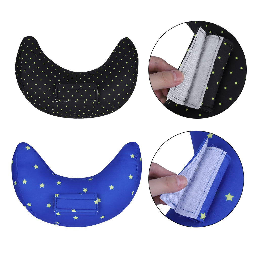 SIQITECHNO in-use image shows neck support during a kid-friendly nap.