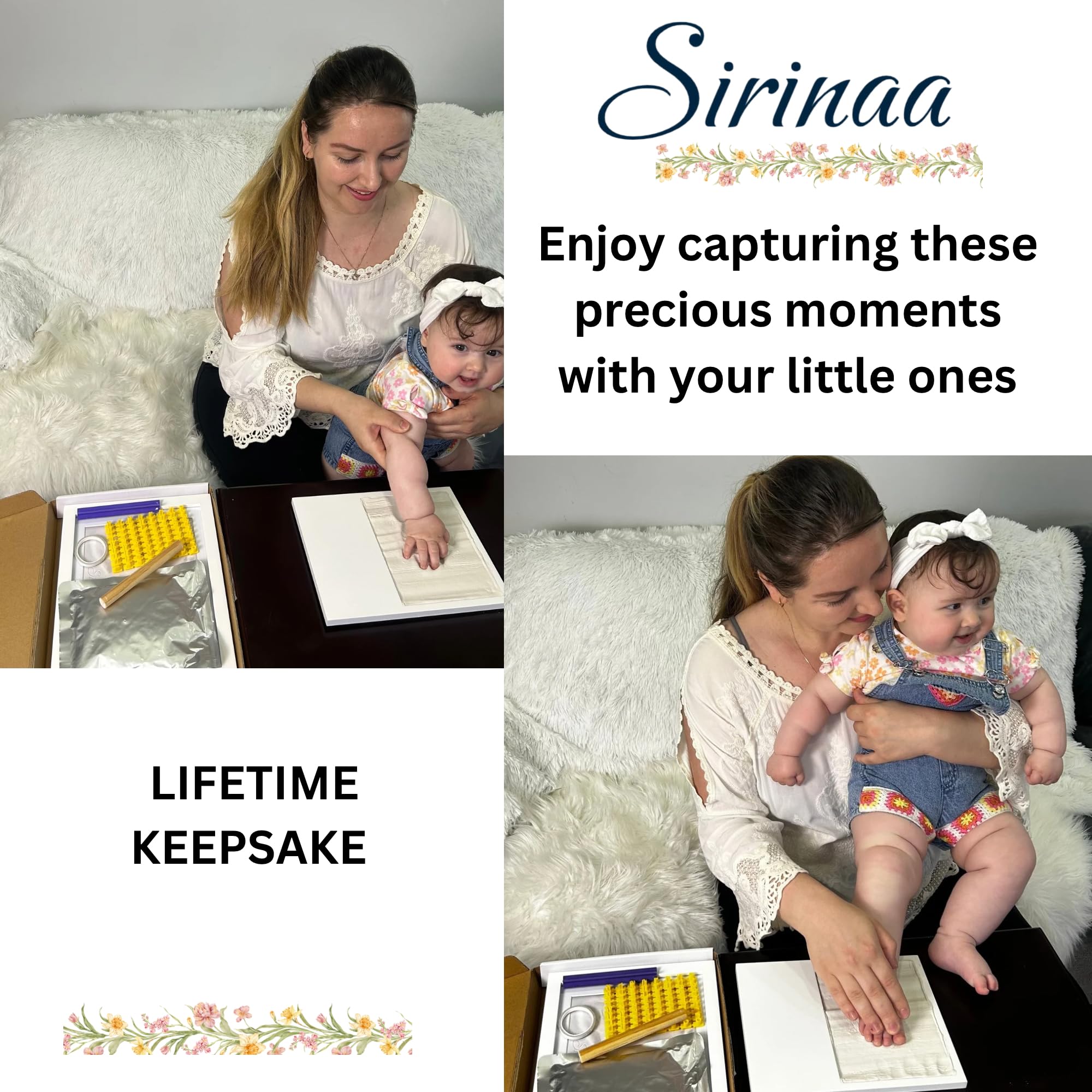 Sirinaa baby safe air drying clay captures prints smoothly