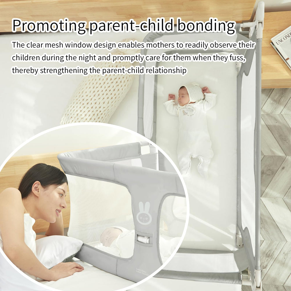 SISTINE Co Sleeper nursing-closeup illustrates quick access for night-time feeds.