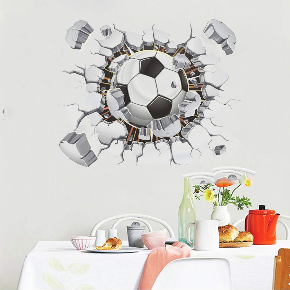 Sitake soccer poster ceiling decor idea for playful bedroom inspiration
