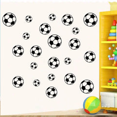 SITAKE soccer stickers 27pcs-6cm decals on doors: durable accents.