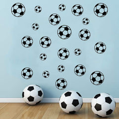 SITAKE soccer stickers 4pcs-14cm wall: bold kid-friendly decor for kids' rooms.