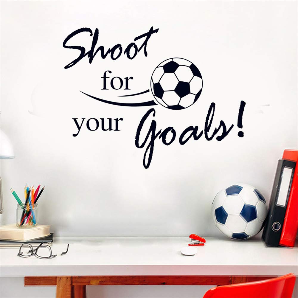 SITAKE soccer wall decal demonstrates dynamic shapes on clean walls for easy decorating.